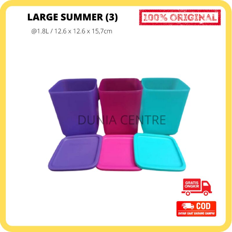 PROMO TUPPERWARE TOPLES LARGE TROPICAL FIESTA SET (3) ORIGINAL