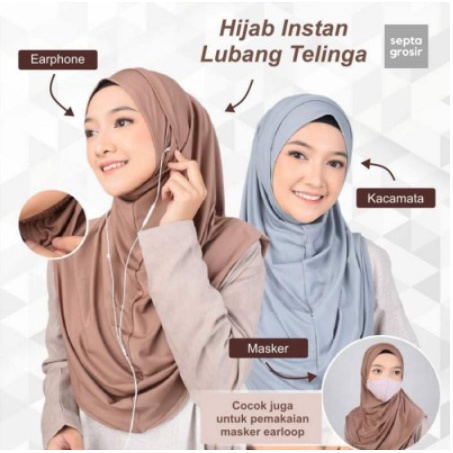 Kerudung Jersey Instan Jilbab Hijab Krudung kudung Jersey Jersy Jersi Instant Instan Premium Non Pet