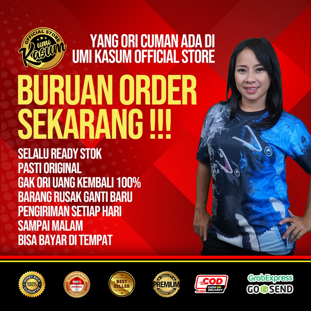 Jersey Kaos Burung Kacer Original Umi Kasum | Nyaman Dipakai