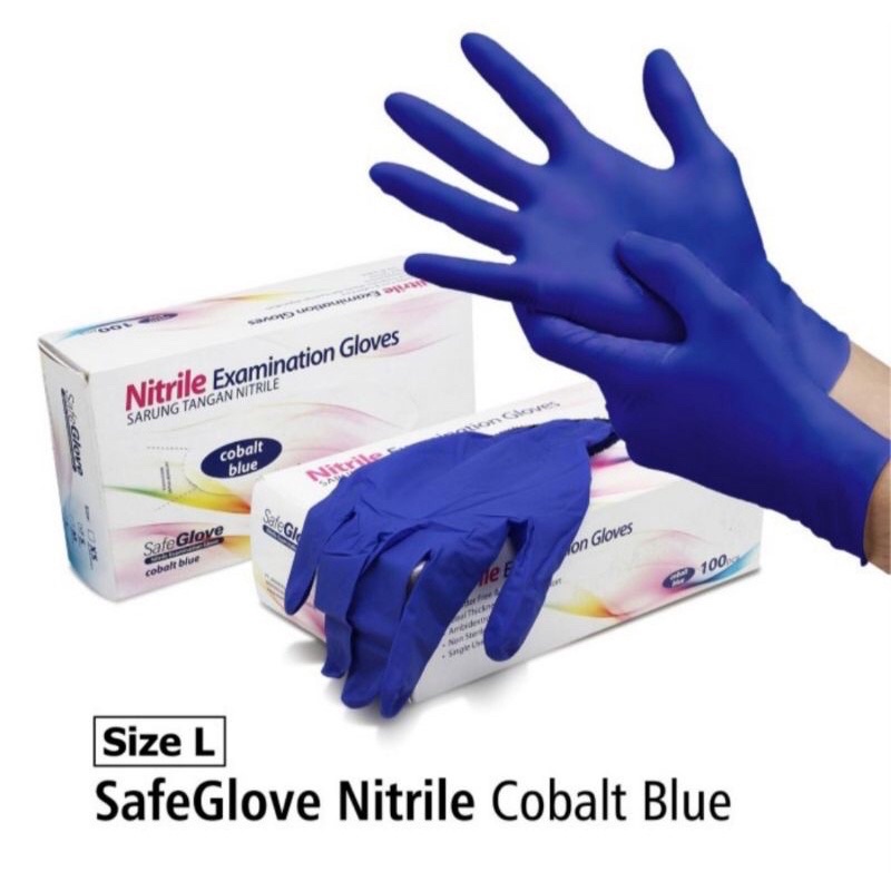 Sarung Tangan Nitrile Safe Glove OneMed isi 10 pcs