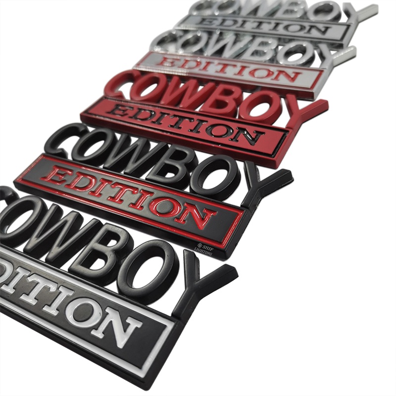 1pc Stiker Emblem Logo Koboi Bahan Metal Untuk Dekorasi Mobil