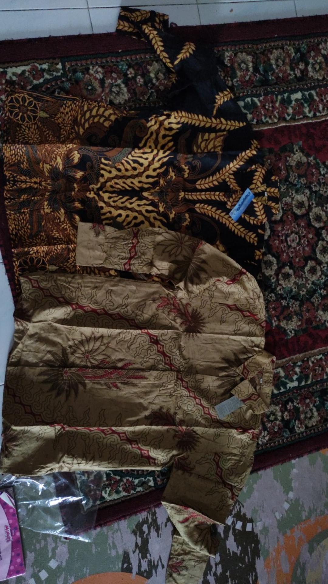 Kemeja Batik Pria Lengan Panjang Size M L Xl Xxl Baju Batik Pria Kerja