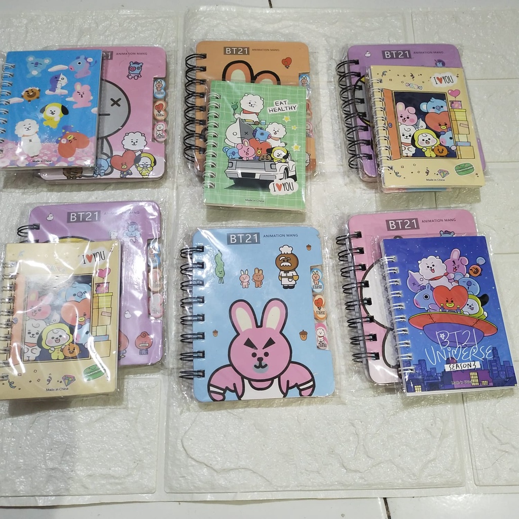 

Notes BT21 + Memo BT21 (bonus)