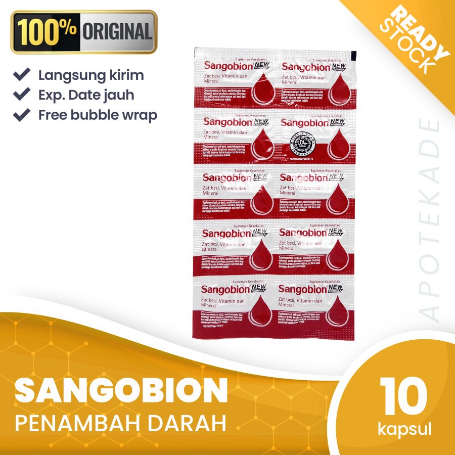 PROMO!!! Sangobion vitamin dan zat besi penambah darah 10 kapsul