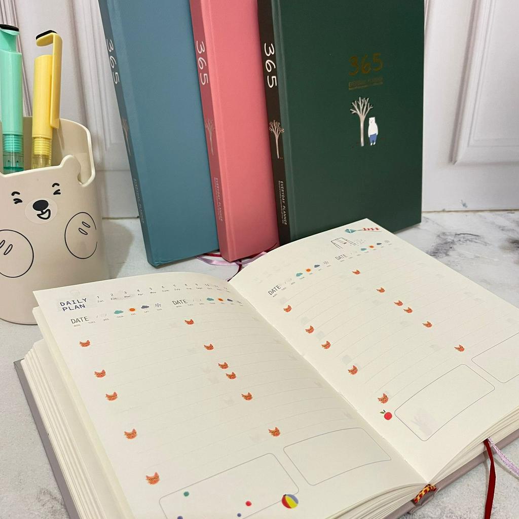 Buku Agenda Planner 365 days / Plan Book tebal lengkap Bergambar MURAH isi 100 Lembar Alat Tulis Sekolah dan Kantor Best Quality bisa Grosir dan COD