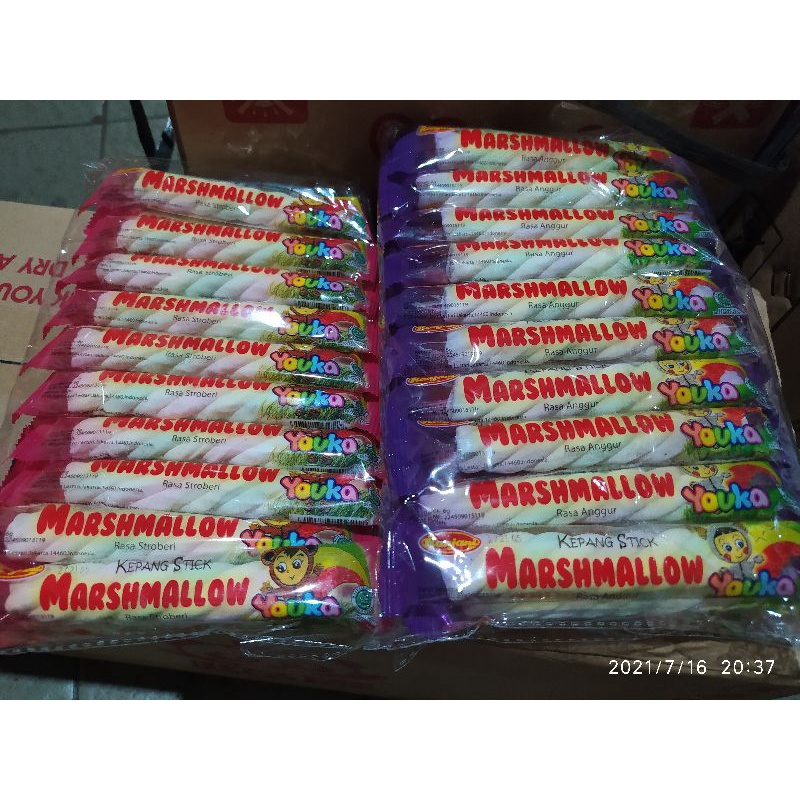 youka marshmalow kepang stik 1pack/20pcs