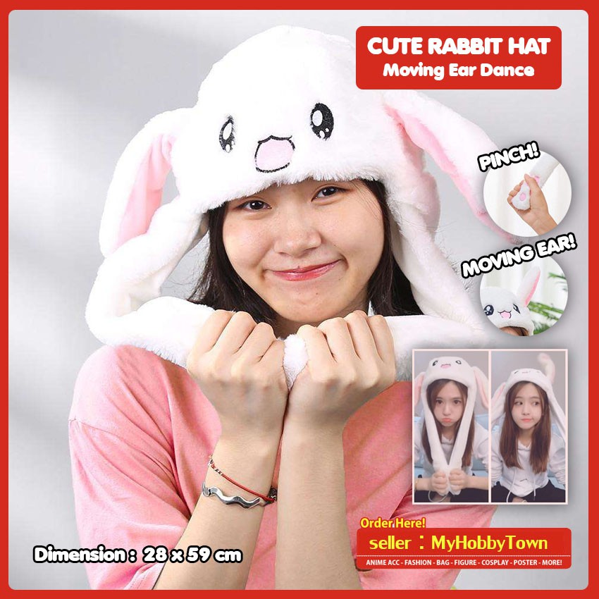 Topi Kelinci Moving Ear Korea