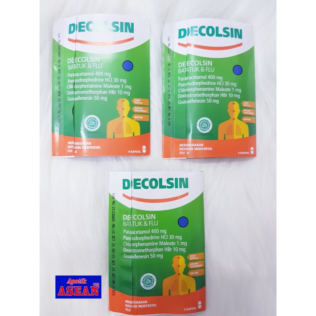 DECOLSIN 1 STRIP ISI 4 KAPSUL