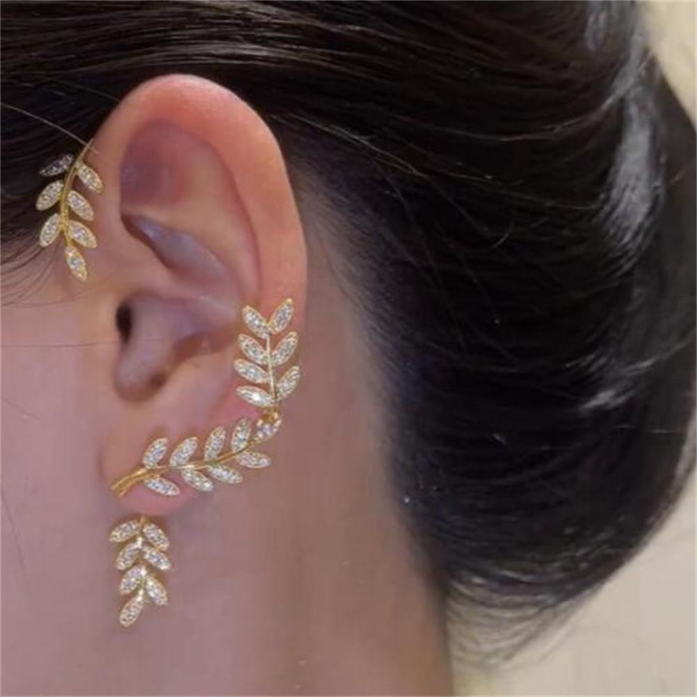 Lily Leaf Ear Wrap Perhiasan Baru Tanpa Tindik Anting Tragus