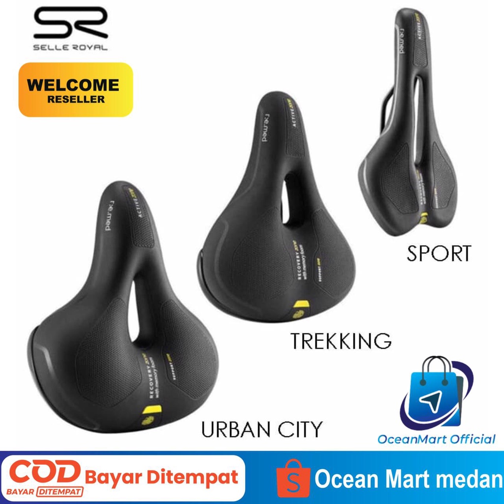 Sadel Sepeda REMED by SELLE ROYAL Memory Foam Saddle MTB Roadbike Aksesoris Bersepeda OCEAN MART OCEANMART