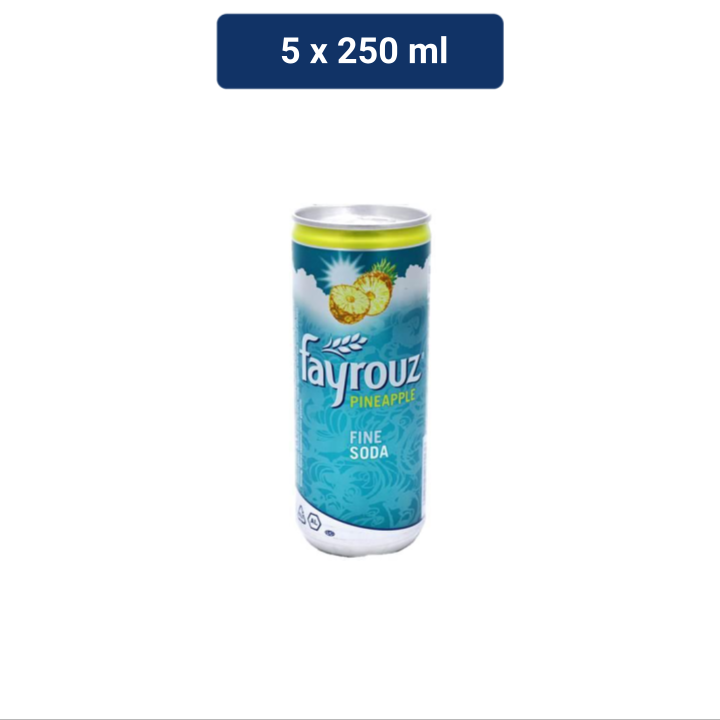 Fayrouz Pineapple Minuman Soda 5 x 250 mL