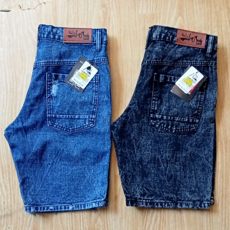 [Bisa COD]Celana Jeans Pendek Sobek Pria Wisker Jeans Pendek Ripped Robek Pria Premium Distro