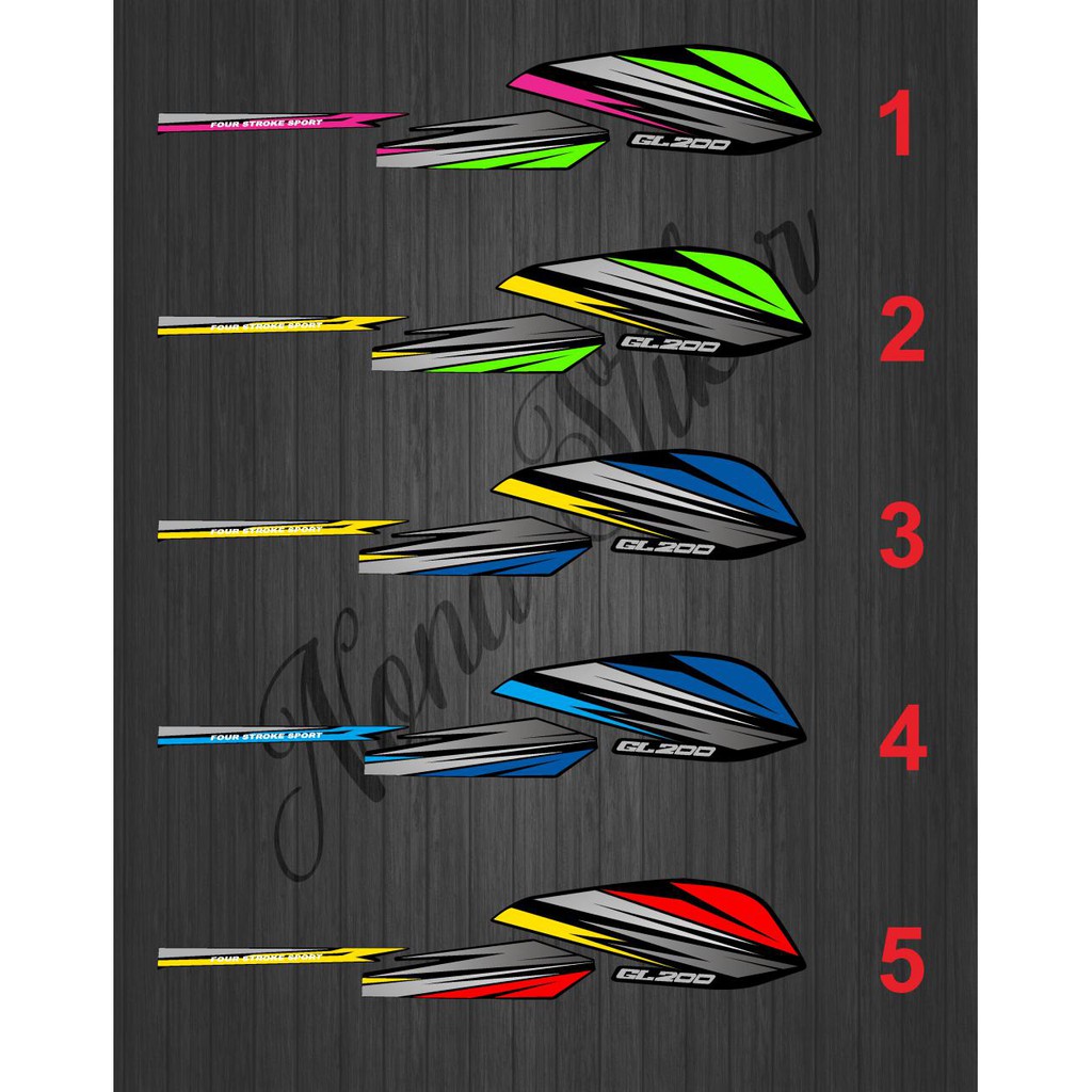 STIKER STRIPING DECAL GL PRO 200