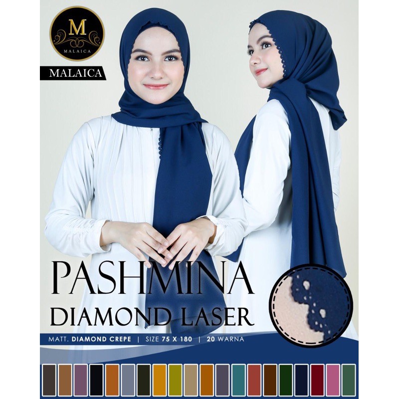 PASHMINA LASER DIAMOND CREPE MALAICA