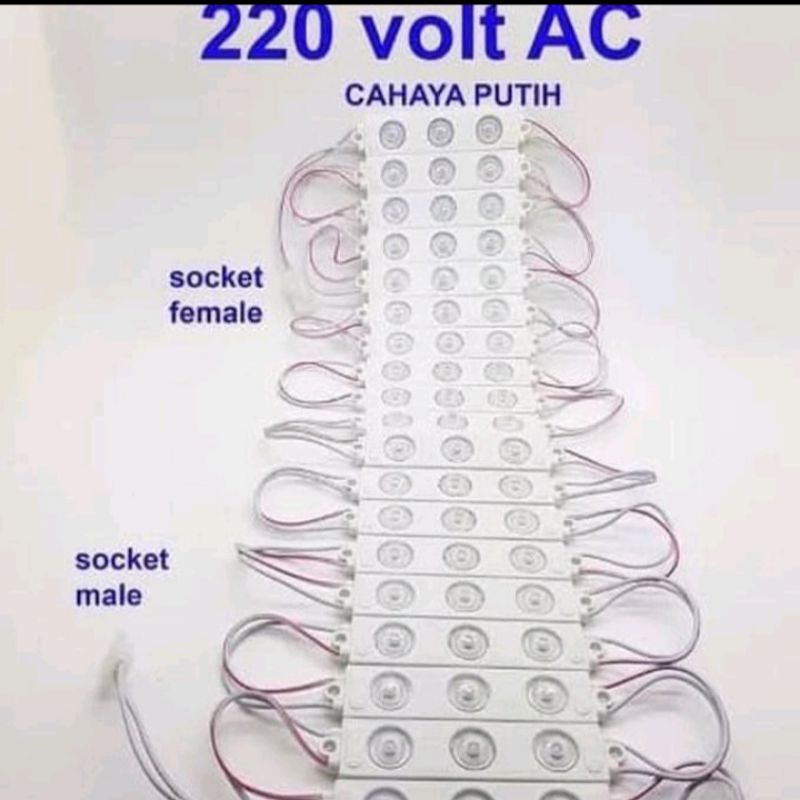 lampu 3 mata ac langsung colok listrik  modul 220 volt tanpa adaptor