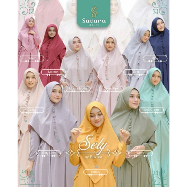 gamis sely series set khimar ori savara