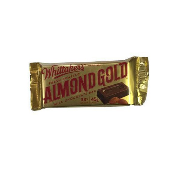 New Zealand Whittaker's Almond Gold Chocolate Slabs 45Gr