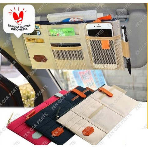 TEMPAT KARTU MOBIL sun visor pen emoney sunvisor handphone organizer