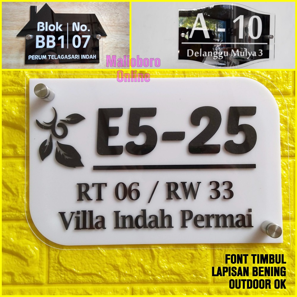 Hot Promo Nomor Rumah Acrylic Nomer Rumah Acrylic Outdoor