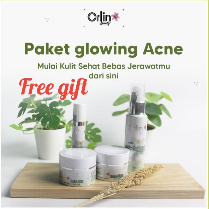 Paket acne glowing by ORLIN / Skincare Jerawat / Skincare Bopeng Ampuh