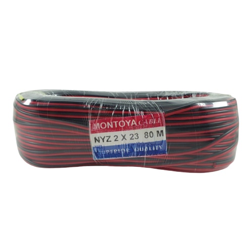 Kabel Serabut Montoya NYZ 2x23 80M Listrik Merah Hitam 80 Meter