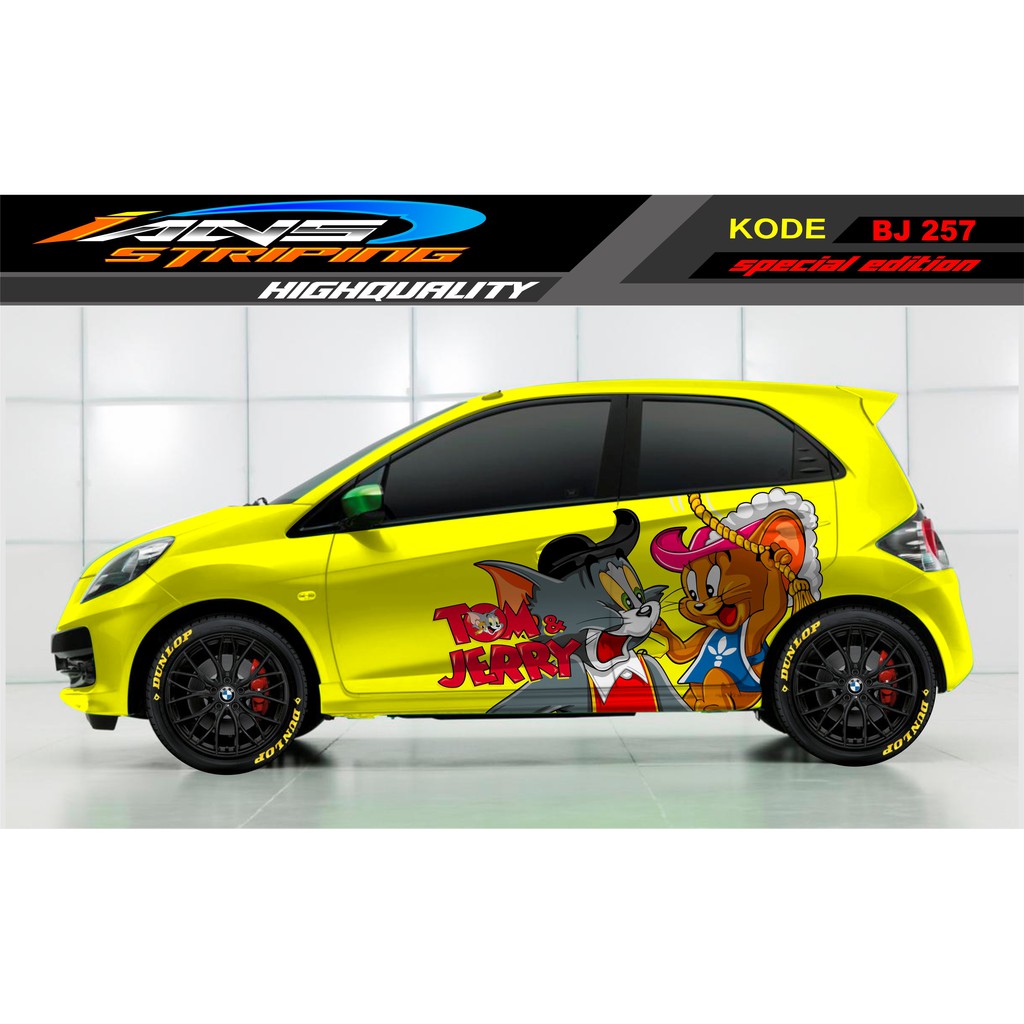 DECAL STICKER HONDA BRIO, JAZZ, SIGRA, AGYA, AVANZA, KARIMUN, YARIS / STICKER MOBIL