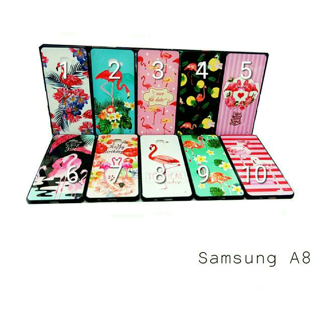 Case fuze glass flamingo samsung A8 2018