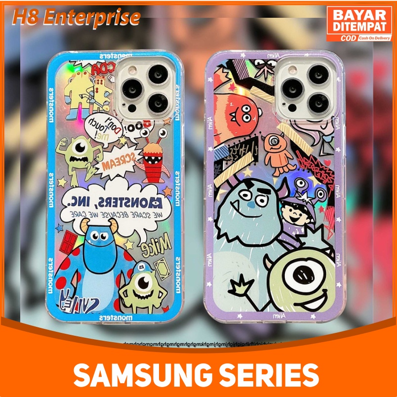 Casing Samsung A03S A12 A12 5G M12 A13 4G A22 4G A32 5G M32 4G M33 5G A50 A50S A30S Case Silicon Caracter Monster.INC Premium