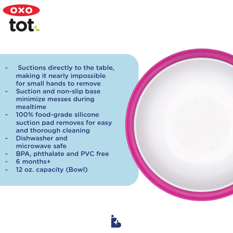 OXO Tot Stick &amp; Stay Suction Bowl | Mangkuk | Alat Makan