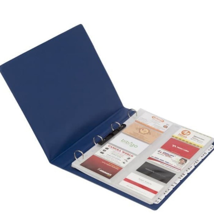 

(BISA COD) Buku Kartu nama 400 Card Bantex / Business Card Album Bisa di Refill - BLUE