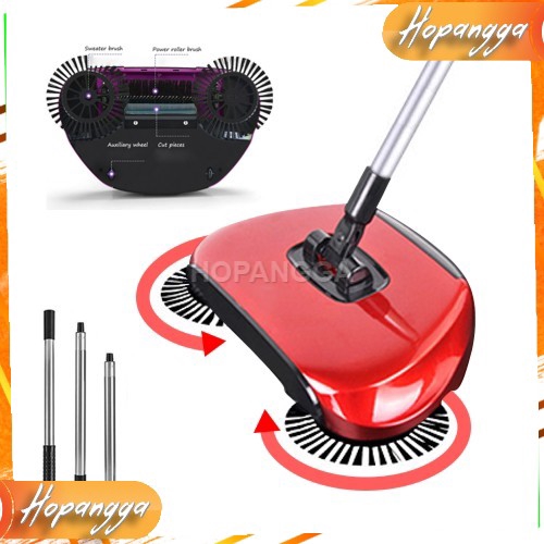 Sapu Roller Otomatis Sweep Drag / Rotate Sweep Pembersih Lantai