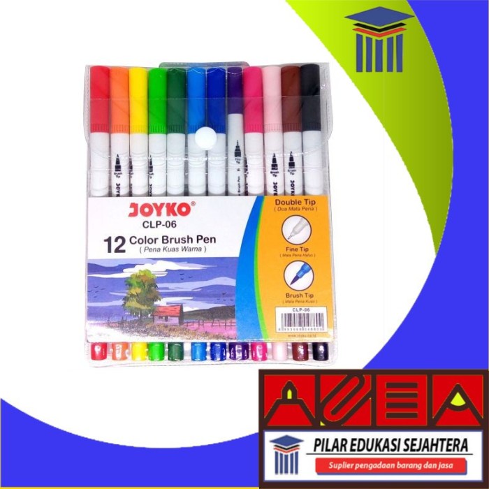 

PENA KUAS / BRUSH PEN JOYKO 12 WARNA CLP-06 MURAH