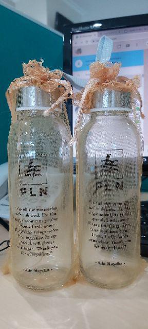 Souvenir Botol Minum Kaca Beling Custom Kemas Tile