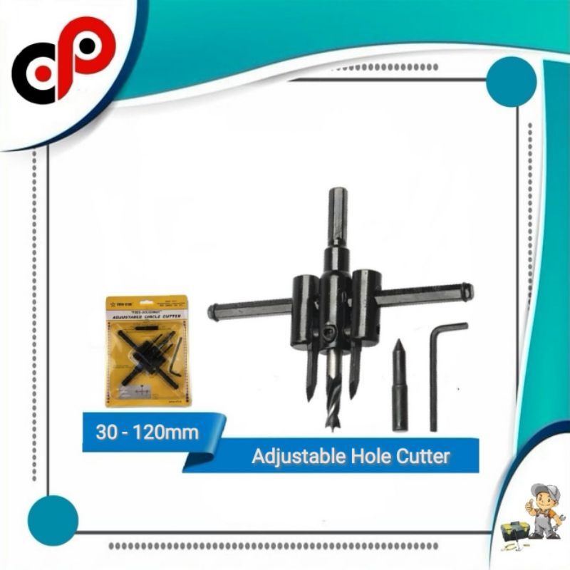 

Adjustable Hole Cutter 30 - 120 mm
