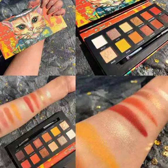 SPESIAL ORDER (PROMO) AIKIMUSE Eyeshadow Palette 12 Color Cat / Dog Warna Nude 12 Warna Palet