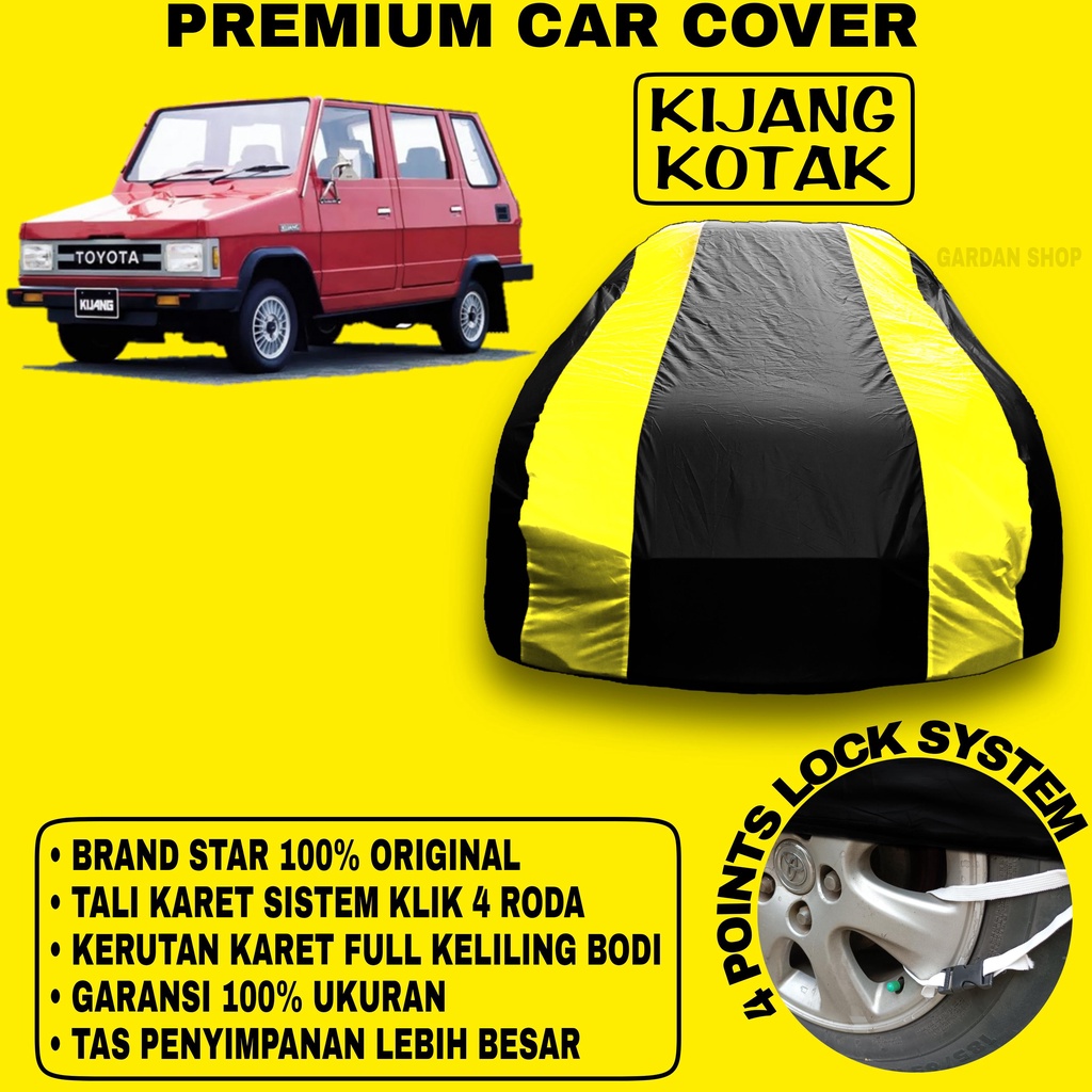 Body Cover KIJANG KOTAK Sarung Strip KUNING Penutup Pelindung Bodi Mobil Kijang Kotak PREMIUM