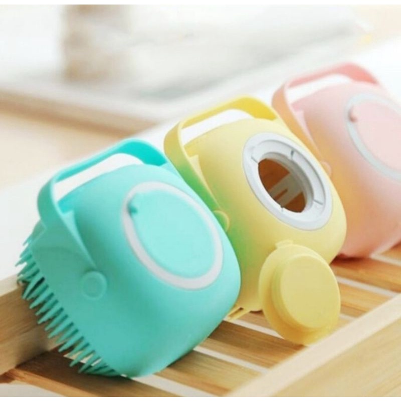 Sikat Mandi Silikon Sikat Badan Gosokan Mandi Bath Shower Brush Silicone Dispenser HLS306