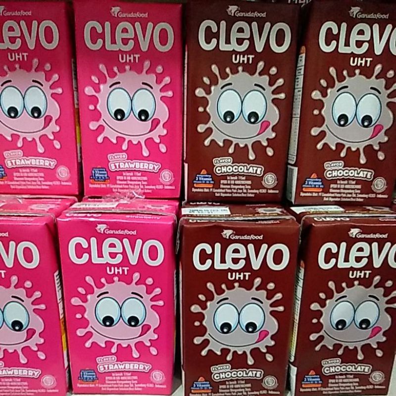 BARU PAKET 3 pcs SUSU UHT CLEVO 115 ml SUSU KOTAK SUSU UHT Bisa Mix rasa