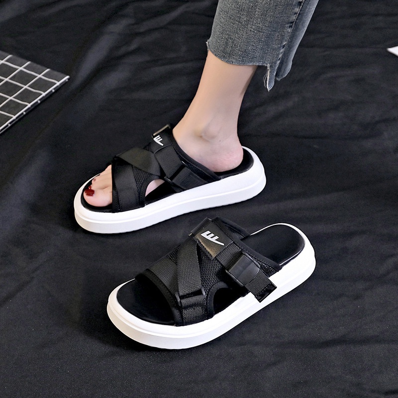 BISA COD! Sandal Wanita Slip Import Daisy Kanvas Sandal Gunung 22889