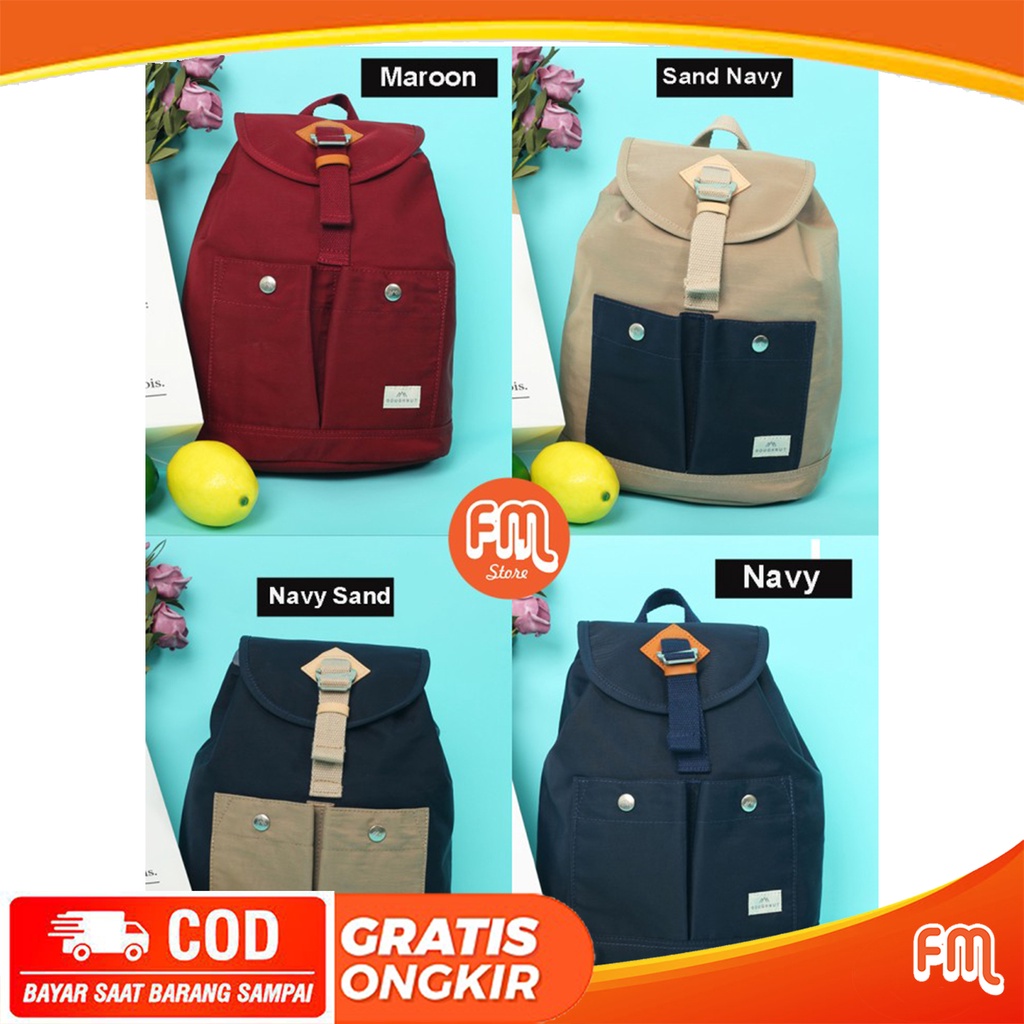Tas Ransel Wanita Doughnut Macaron Montana Mini Size / Daypack Wanita Import