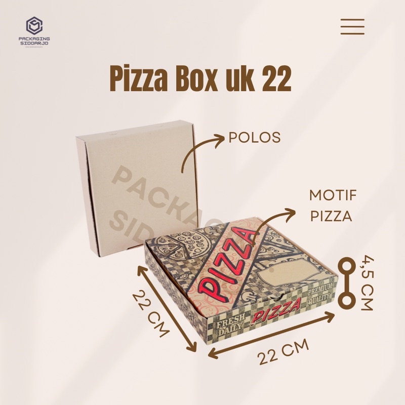 

Dus Pizza/Box Pizza uk. 22x22x4,5/Kotak pizza 22/Kardus Pizza Uk.22/Box Pizza Uk 22/Box Pizza