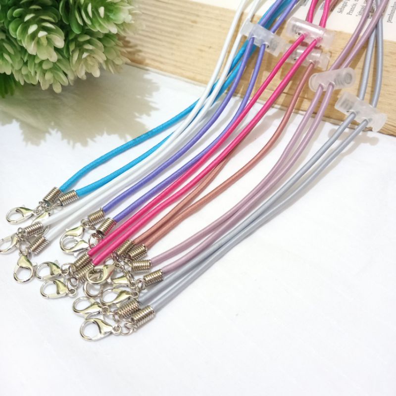 STRAP MASKER HIJAB 2 IN 1 - KALUNG MASKER - TALI MASKER - STRAP MASKER COWO TALI POLOS