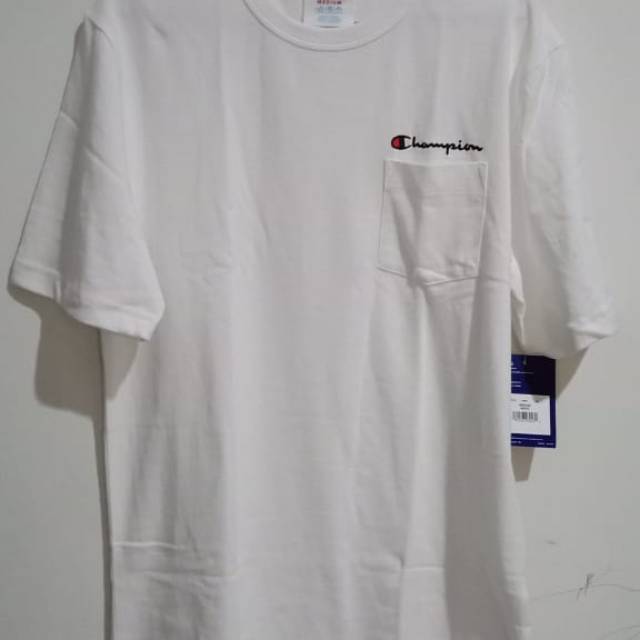 Kaos Polos Lengan Pendek warna putih Merk Champion 100% ORIGINAL