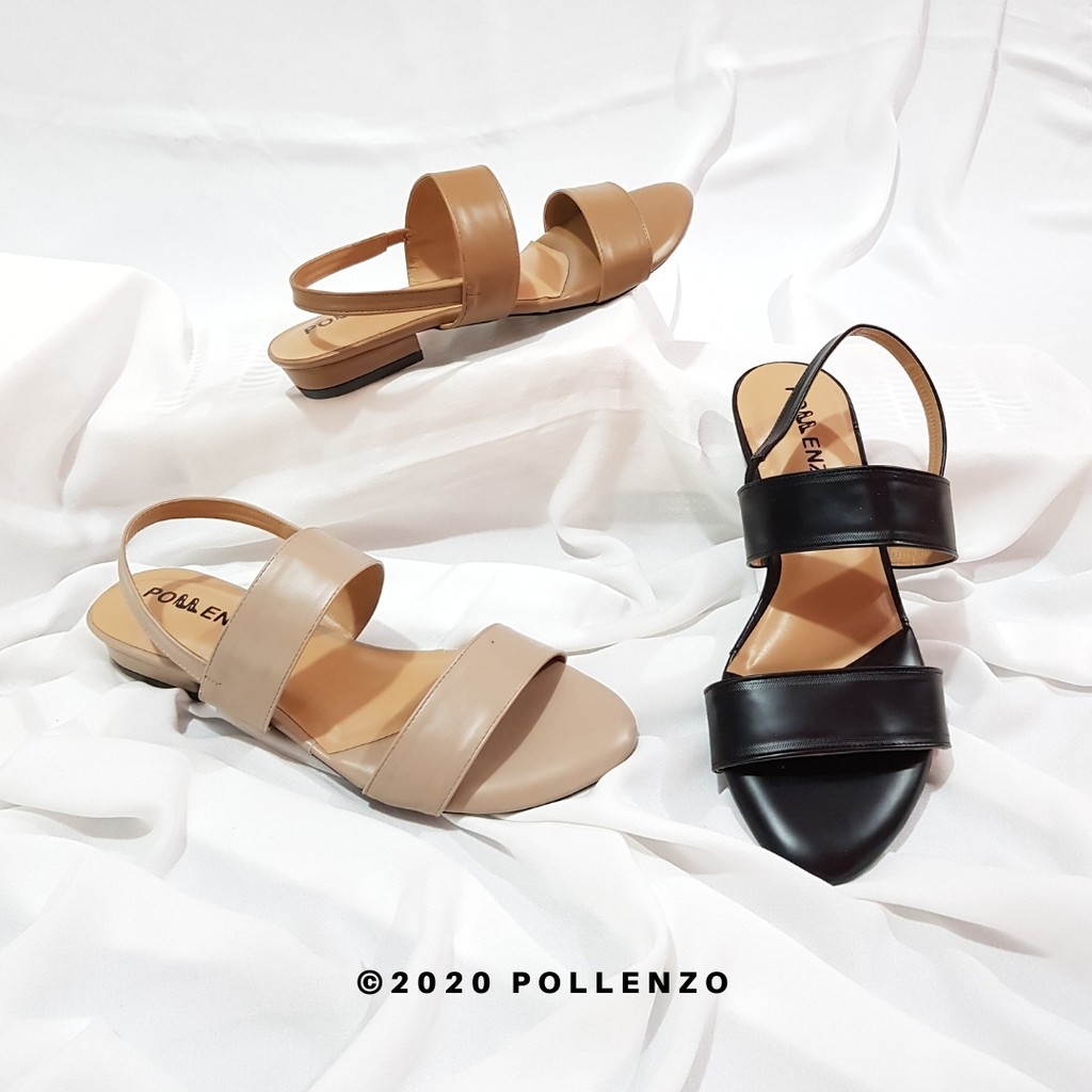 Pollenzo MALLIA Double Strap Sandal  Flat Tali  Wanita 2  