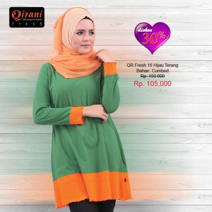  Baju  Tunik  Remaja  Muslimah Qirani Shopee  Indonesia