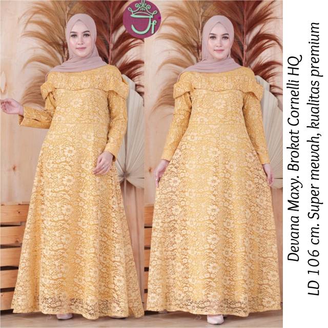 Gamis brukat gliter PREMIUM (LD 106cm) @150K min 2pcs.