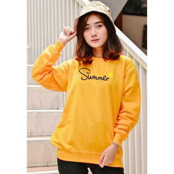 Kaos Lengan Panjang SUMMER / Kaos Sweatshirt / Atasan Wanita / Atasan Wanita Lengan Panjang / Atasa