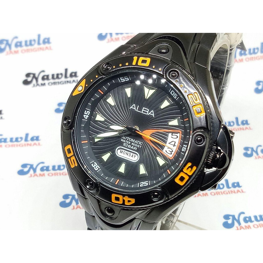 Alba Automatic AL4085X1 Sporty Full Black - Jam Tangan Pria AL4085