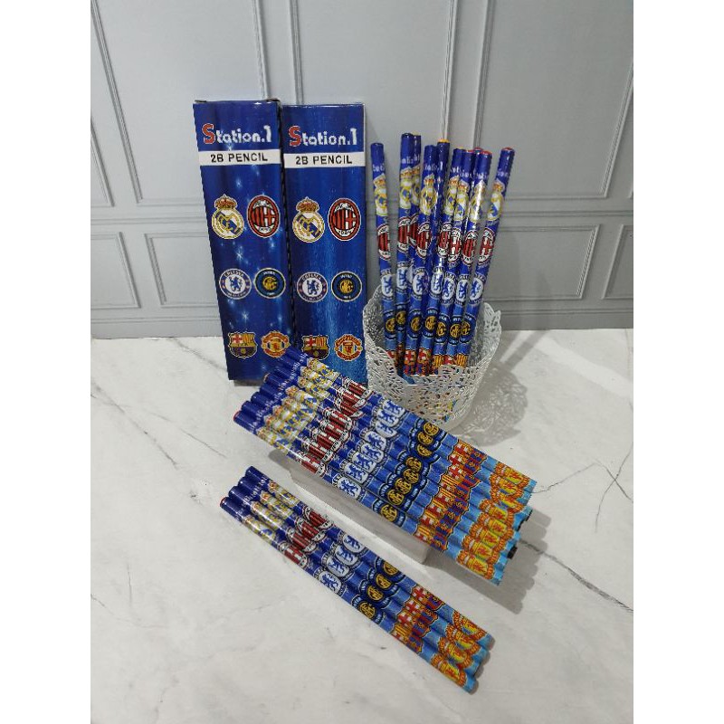 

(12pc) pensil bola 2B/pensil karakter/pensil sepak bola/pensil karakter/pencil ball