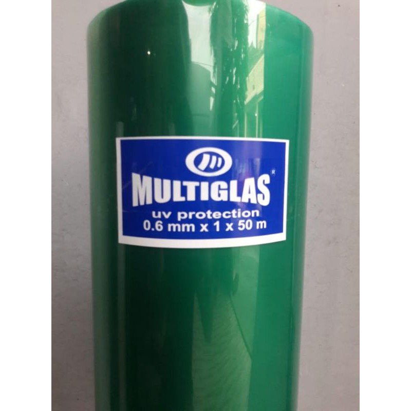 fiber penutup pagar MULTIGLAS, plastik pagar motif polos (harga 50 cm)